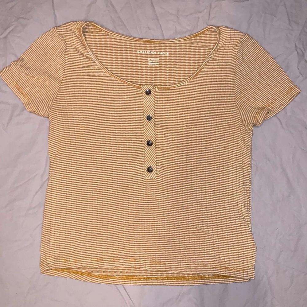 Stripped t-shirt button up